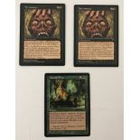 3 Magic the Gathering Trading Cards: