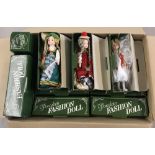 A box containing 51 boxed 9" porcelain dolls by Deanne Studd, Mayfair Products Ltd Aylsham, Norfolk.