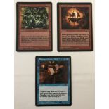 3 Magic the Gathering Trading Cards: