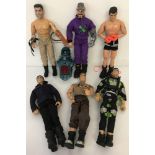 Six modern Action Man figures in outfits. To include Dr. X and Stealth Mission Action Man.