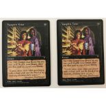 2 x "Vampiric Tutor" Magic the Gathering Trading Card - Visions Set, 1997.