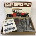 A boxed Rolls-Royce Balloon car 1908 Silver Ghost model kit by Bandai.