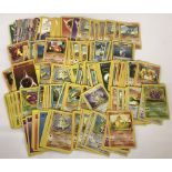 A collection of over 200 Pokémon Trading Cards.