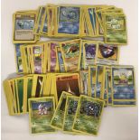 A collection of over 200 Pokémon Trading Cards.