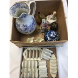 Two boxes of vintage ceramics.