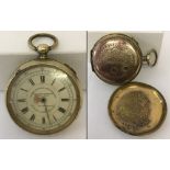 An antique Centre Second chronograph pocket watch by Dory Lester & co, Kilburn London.