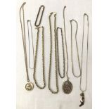 A small collection of gold tone costume jewellery.