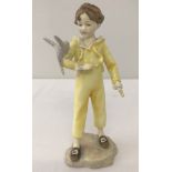 Royal Worcester ceramic figurine #3087 "The Parakeet" in yellow colourway by F. G. Doughty.