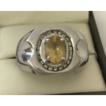 A 925 silver men's ring by The Genuine Gem Company.