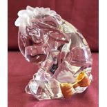 A Lennox lead crystal figure of Disney's Eeyore with a golden bow on his tail.