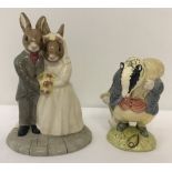 A ceramic figure of Beatrix Potter's Tommy Brock by Royal Albert.