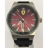 A men's Scuderia Ferrari Speciale wristwatch with black silicone strap.