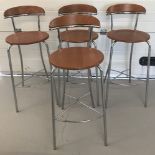 A set of 4 modern breakfast/bar stools.