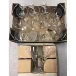 A collection of vintage cocktail & champagne glasses.