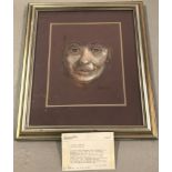 Geoffrey Rawlins framed & glazed pastel portrait entitled Zoe and dated 1973.