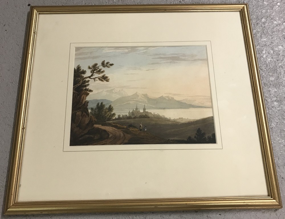 Attributed to John Varley, unsigned watercolour in modern gilt frame.