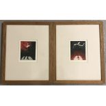 A pair of Limited Edition signed screen prints by Sandra Millar, dated 97, framed and glazed.