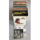 A box of approx 90 vintage vinyl LP's to include Frank Sinatra, Beverley Sisters and Billy Eckstein.