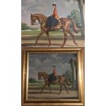 Unsigned oil on canvas of The young Queen Elizabeth II on Horseback, possibly by Edward Seago.