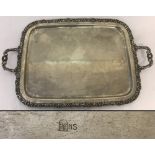A large rectangular silver plated WMF 2 handled tray.