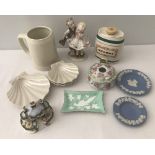 A collection of decorative ceramics.