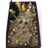 A collection of miniature teddy bear figures. To include colourbox.