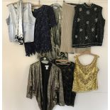 A collection of 8 items of 1960's and 1980's ladies evening and party wear.