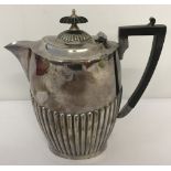 A silver plated Edwardian classic design coffee pot by J Turton & Co, 1910-1923.