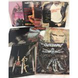 9 assorted Hard Rock vinyl LP's.