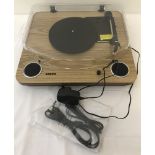 An Ion Stereo LP turntable record player with USB & built in stereo speakers.