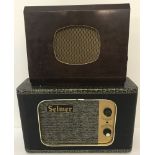 A vintage Selmar transformer speaker together with a Minor Bafflette speaker.