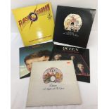 5 vintage Queen vinyl LP's.