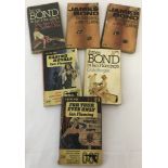 6 Vintage Ian Fleming James Bond Novels.