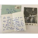 Signed black and white Philips promo photo card together with accompanying letter from Peters & Lee.