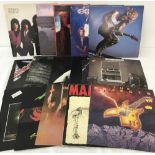 15 assorted vintage Rock vinyl LP's to include Kiss, Europe, Poison & Sammy Hagar.