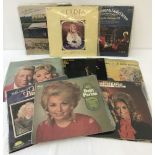 A collection of 12 Dolly Parton vinyl LP's.