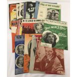 A collection of 1940-50's sheet music, mostly from movies & stage productions, 50 pieces in total.