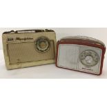 2 vintage 1960's portable radios. A Dansette Chorister Bandspread in red case.