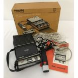 A 1960's/70's Philips Battery cassette recorder EL3302, in original box & with instructions.