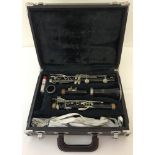 A cased Yamaha Clarinet complete with reeds, cork grease and cleaning cloth.