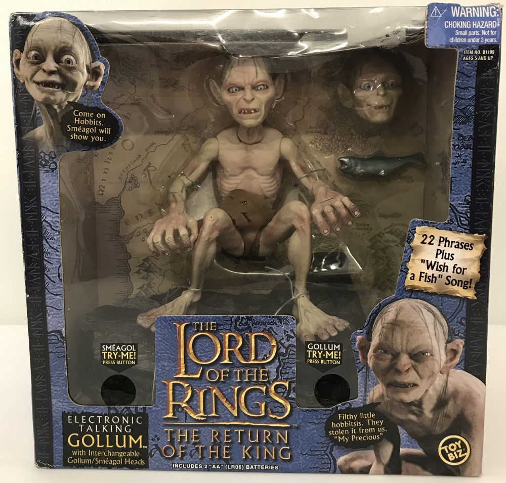 A boxed 2003 Toy Biz LOTR The Return of the King battery operated electronic talking Gollum/Smeagol.