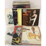 A box of 50 assorted vintage Jazz LP's.