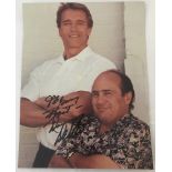 A Danny De Vito signature on a colour photo from the film "Twins".