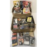 A collection of audio cassette tapes, mostly Jazz.