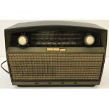 A vintage Bakelite cased Bush VHF 80 radio.