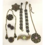 A collection of Czechoslovakian costume jewellery.