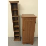 2 modern pine CD cabinets.