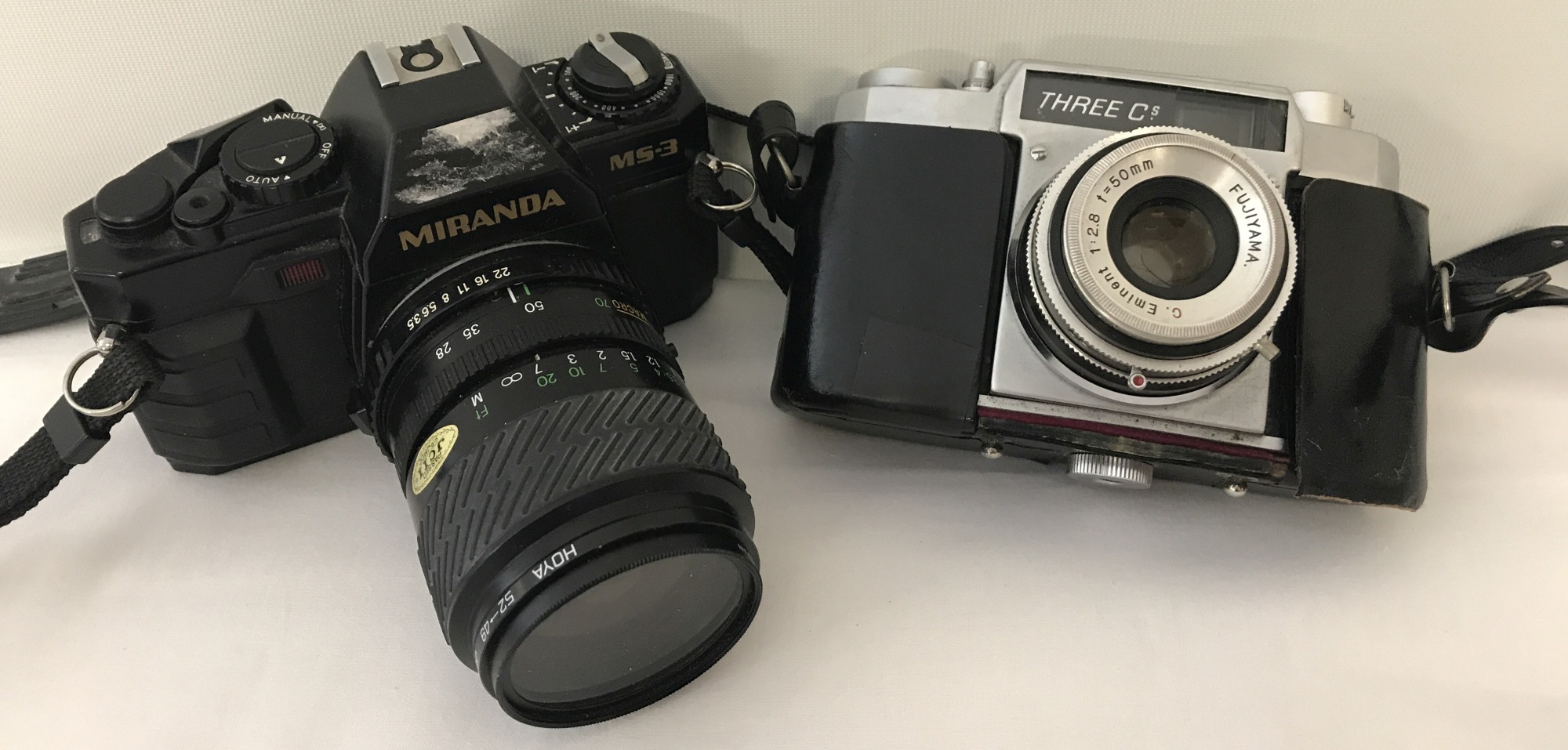 A Miranda MS-3 camera, together with a vintage Three C's camera