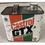 A vintage 2.5 litre Castrol GTX oil can.