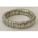 A heavy expanding link bracelet. Marked 925.